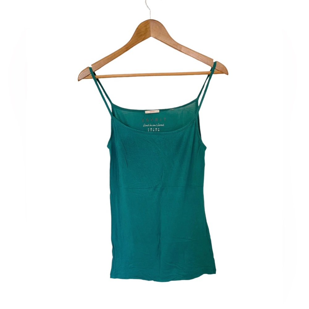 ESPRIT cotton cami in turquoise